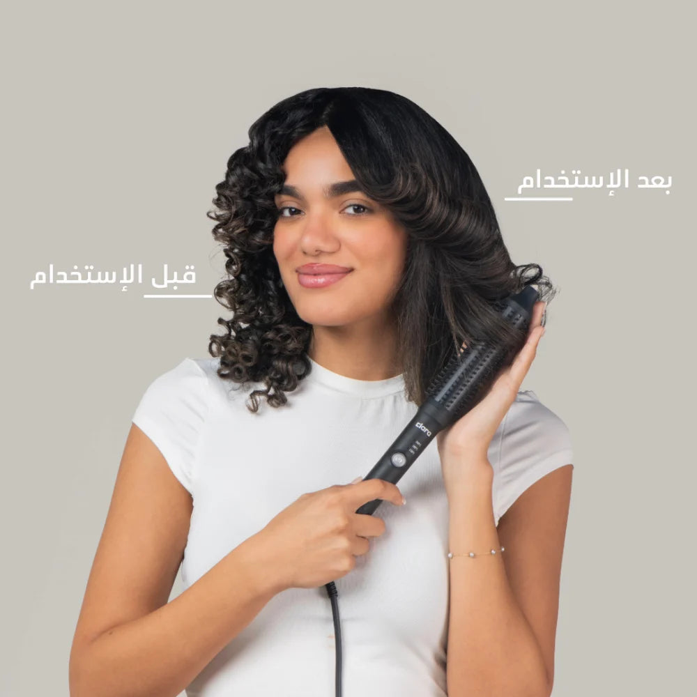 Clara Slim Hot Brush Black