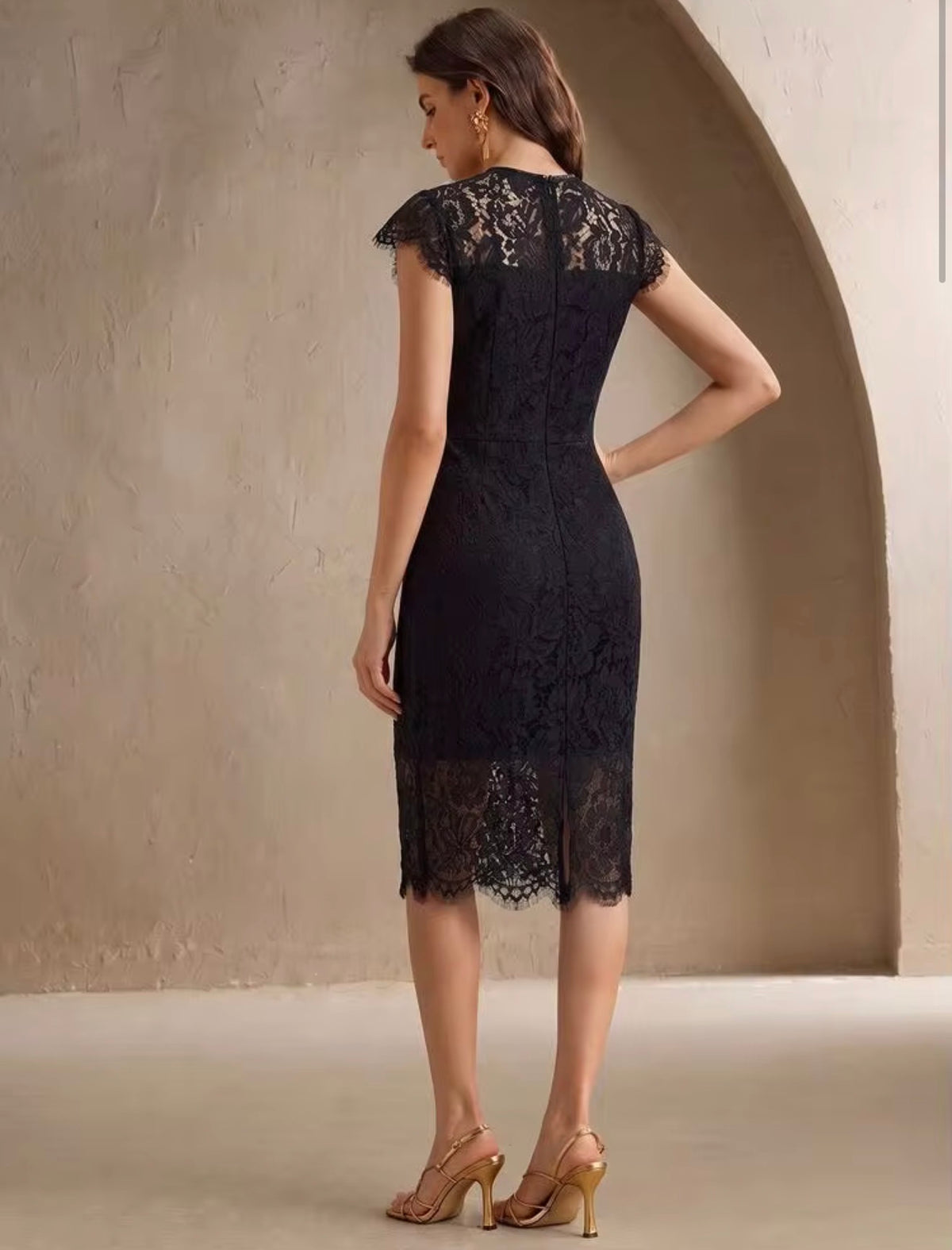 Black Lace Bodycon Dress