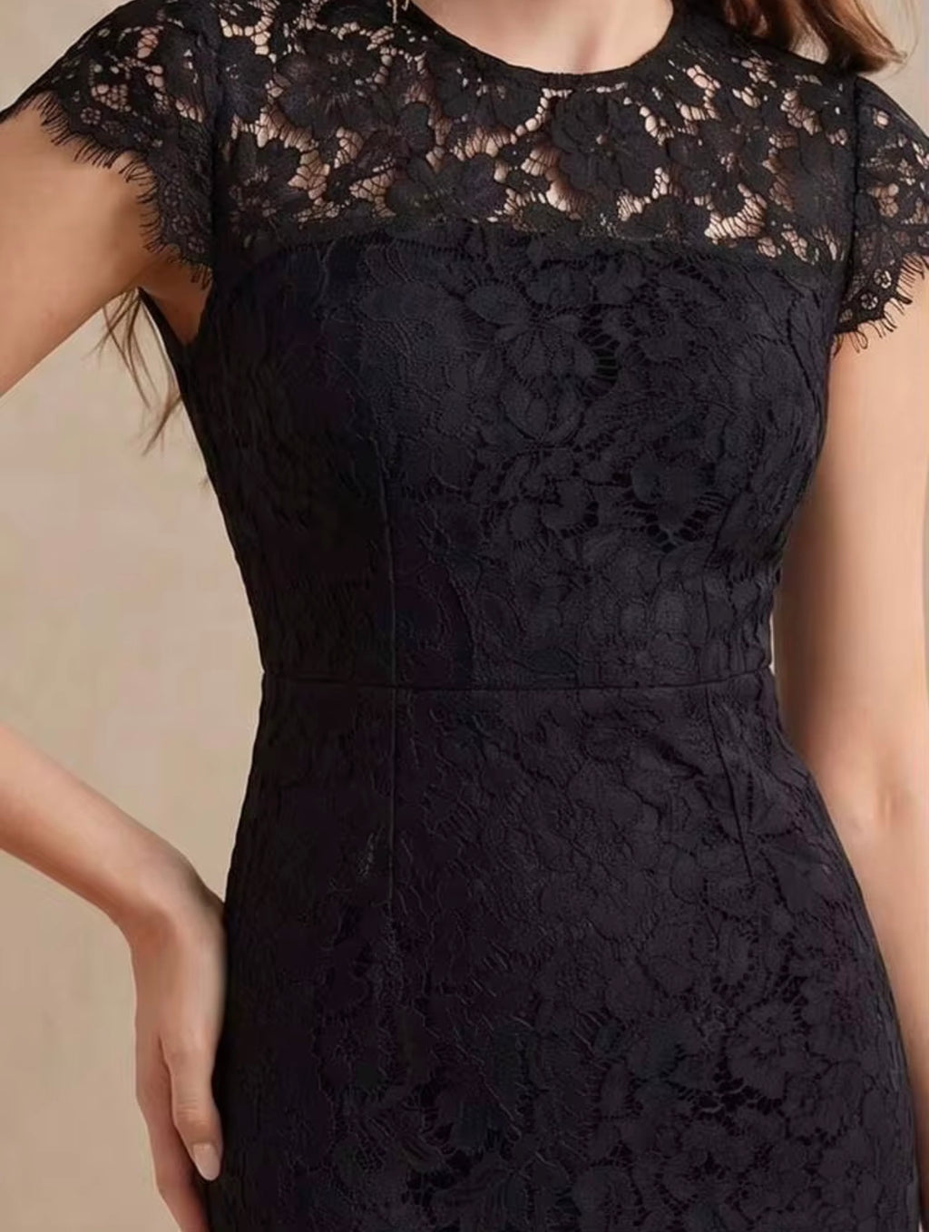 Black Lace Bodycon Dress