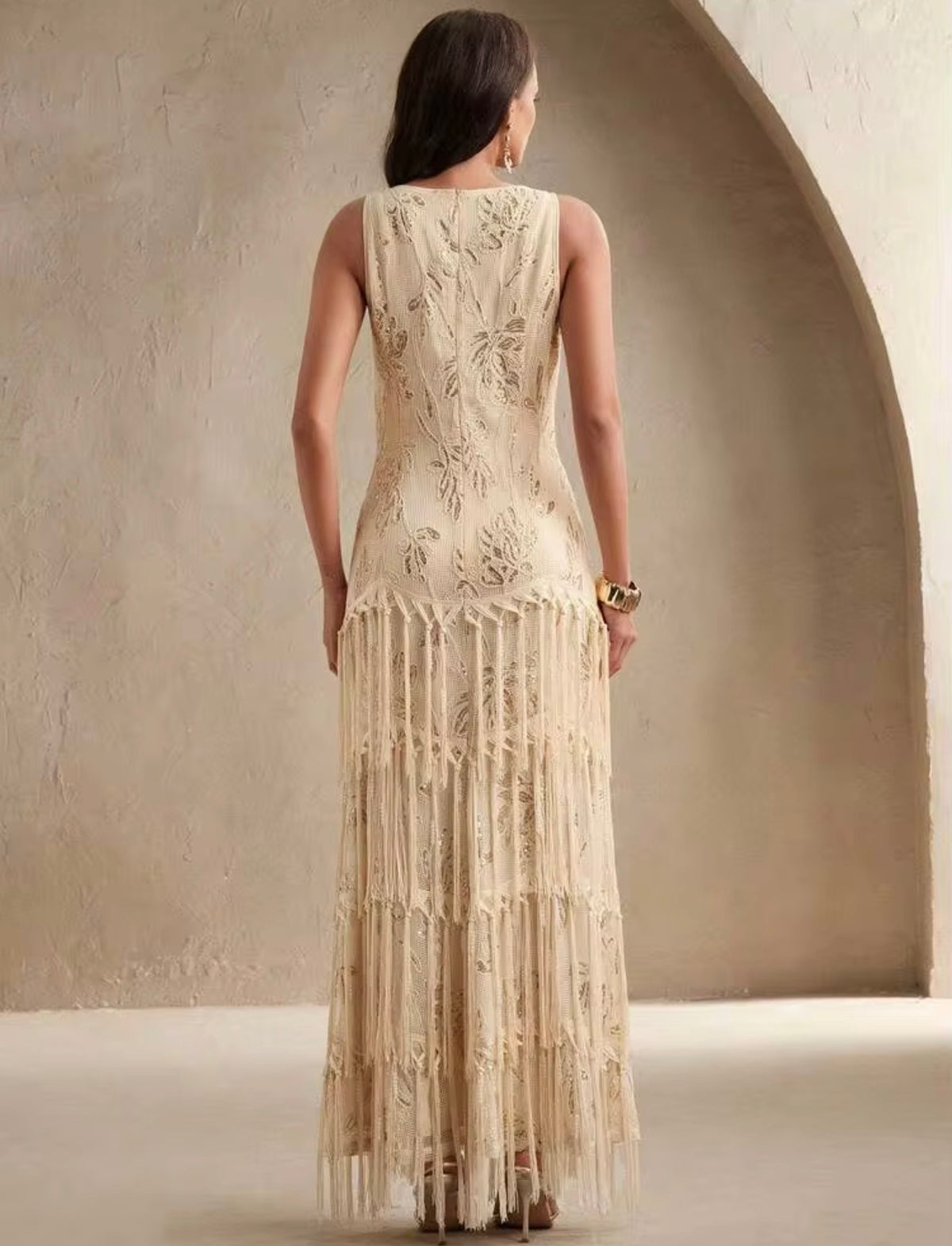 Tassel Mermaid Embroidered Dress
