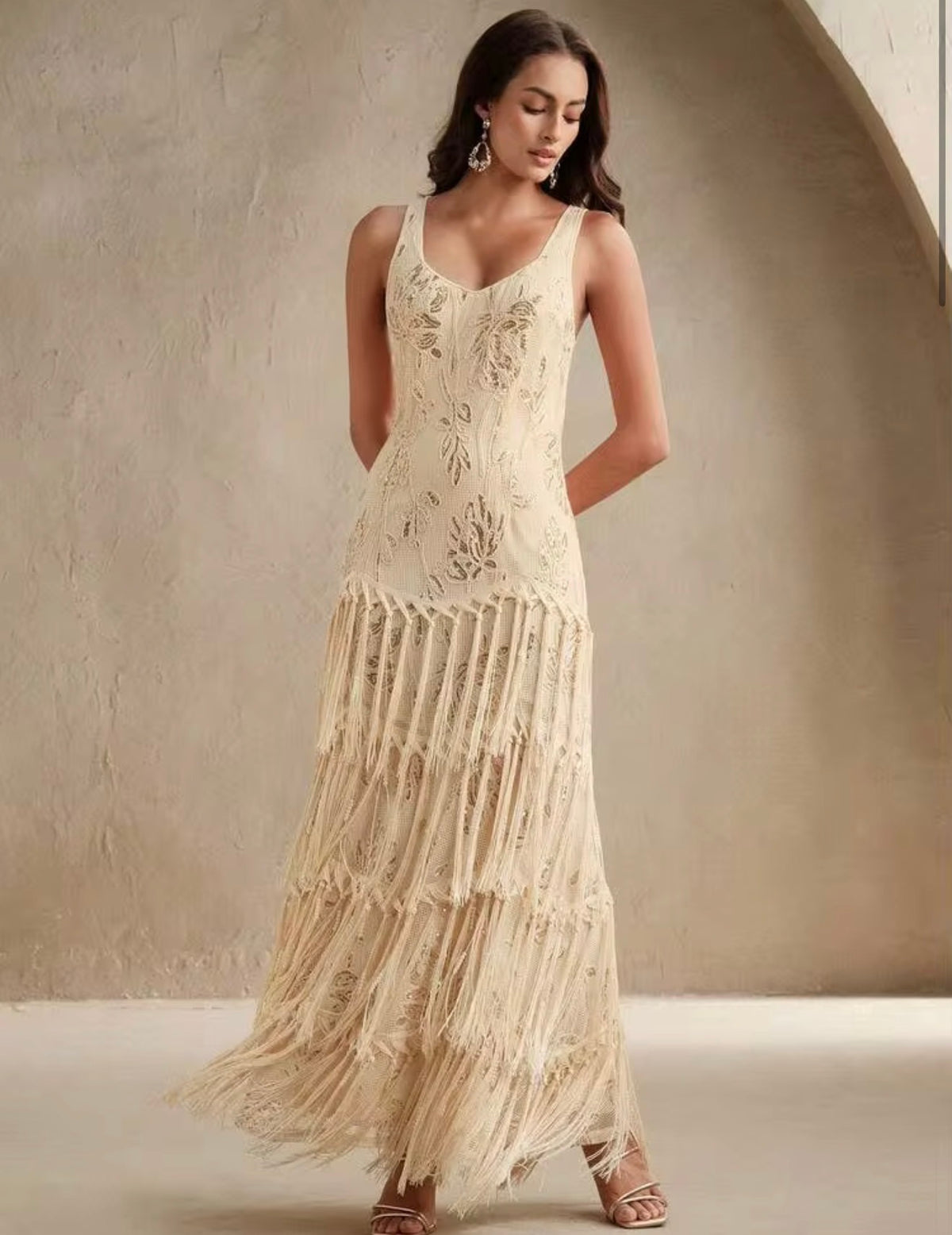 Tassel Mermaid Embroidered Dress