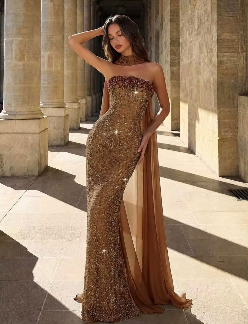 Sequin Asymmetrical Dress