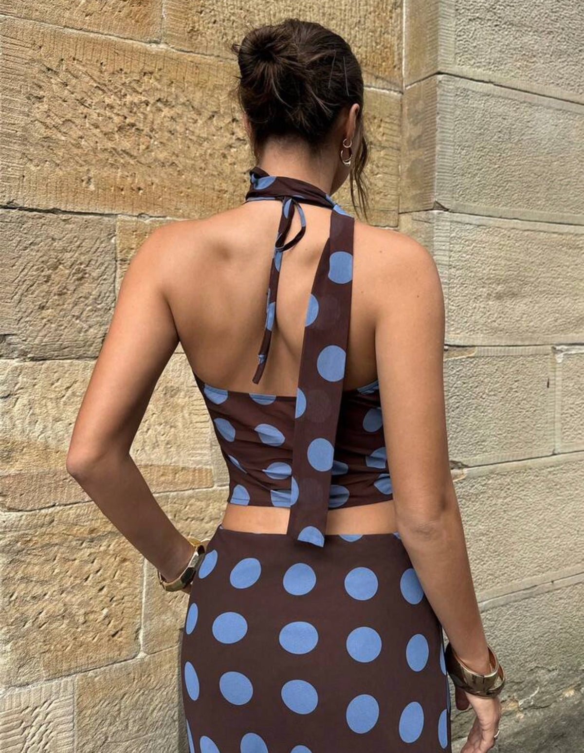 Polka Dot Brown Set