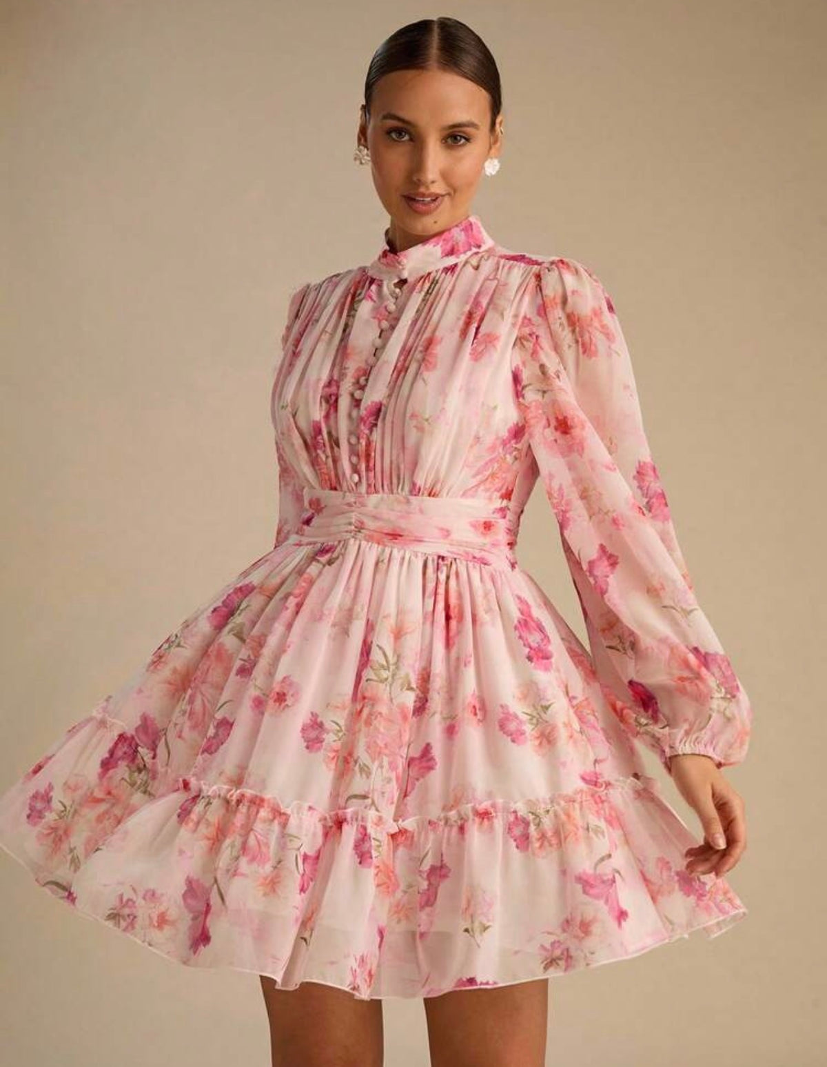 Blush Pink Floral Dress