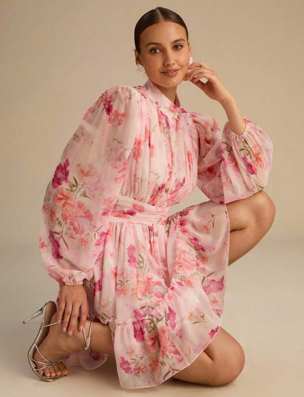 Blush Pink Floral Dress
