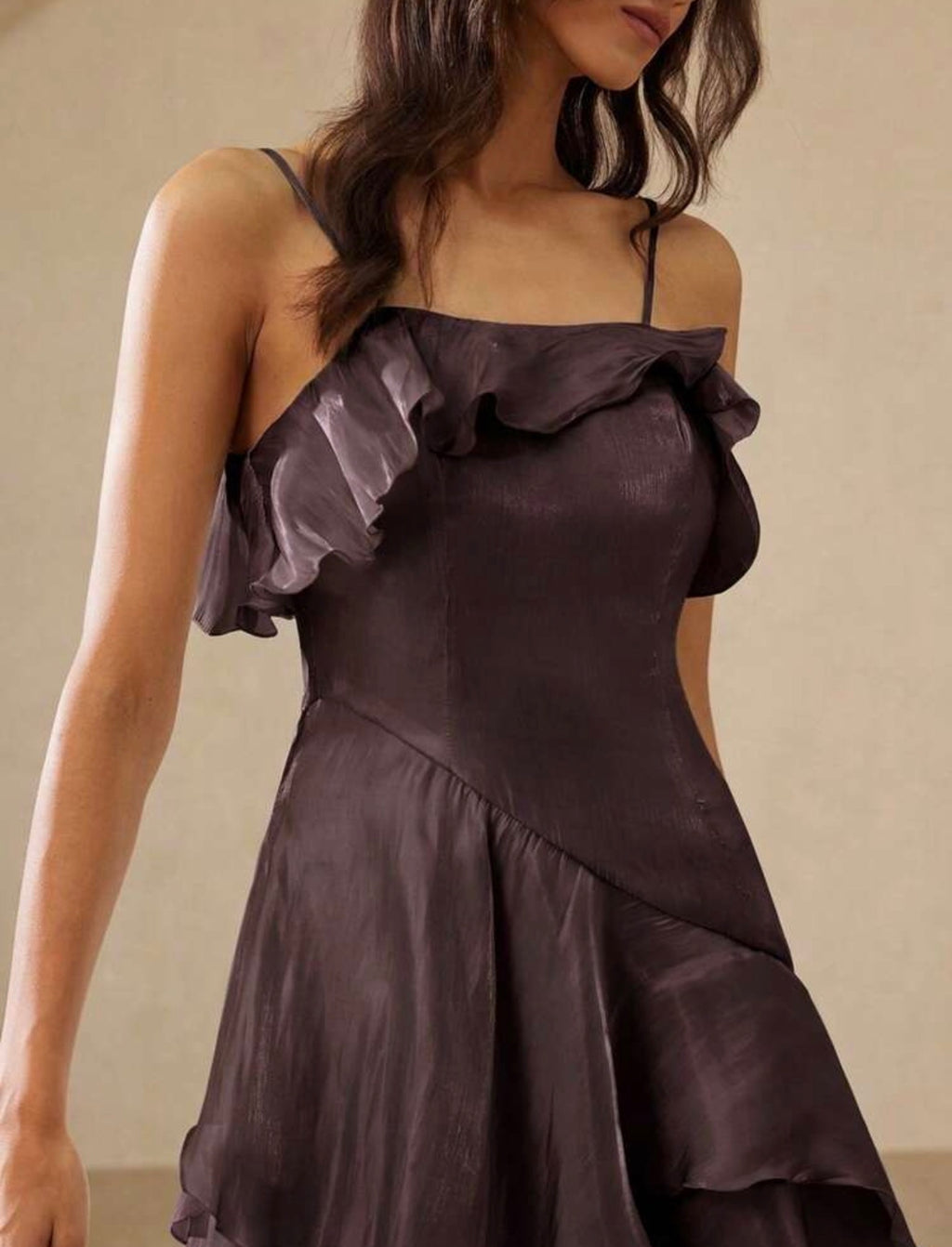 Ruffled Asymmetrical Dress