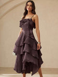 Ruffled Asymmetrical Dress