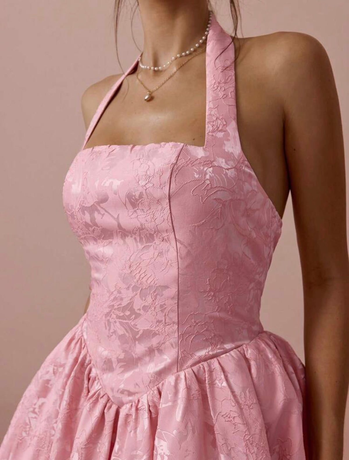 Pink Cute Floral Dress
