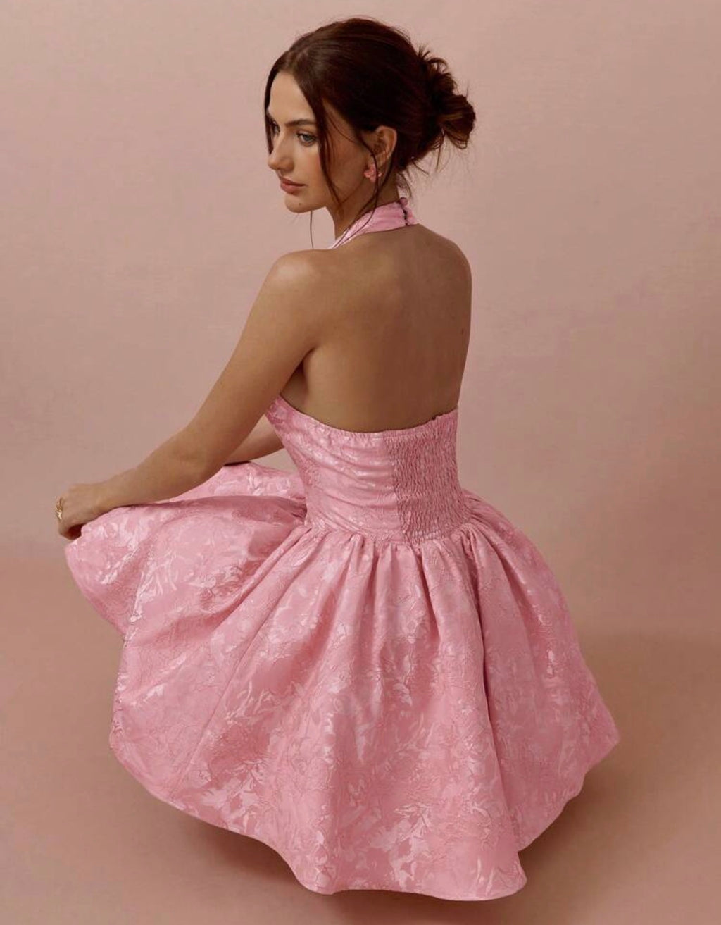 Pink Cute Floral Dress