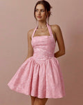 Pink Cute Floral Dress