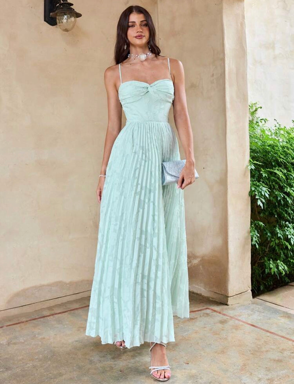 Mint Green Side Slit Dress