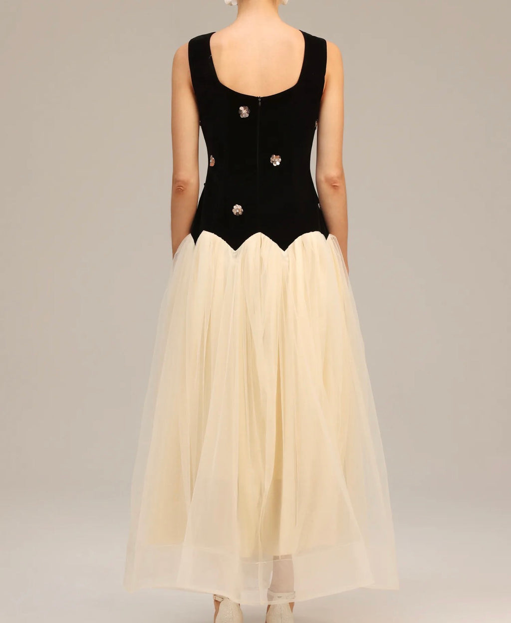 Retro Sequin Flowers Dress