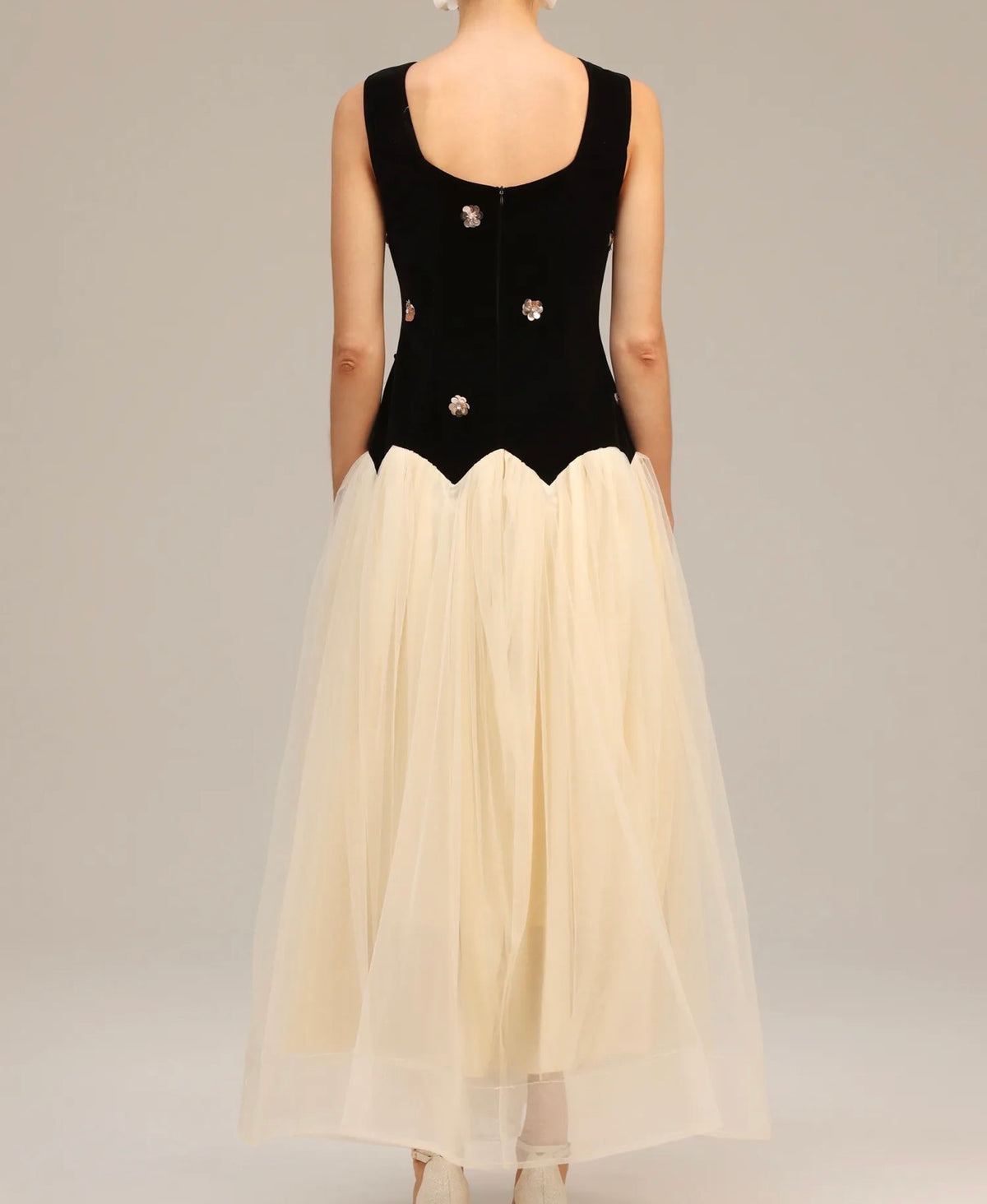 Retro Sequin Flowers Dress