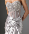 High Slit Sequin Dress