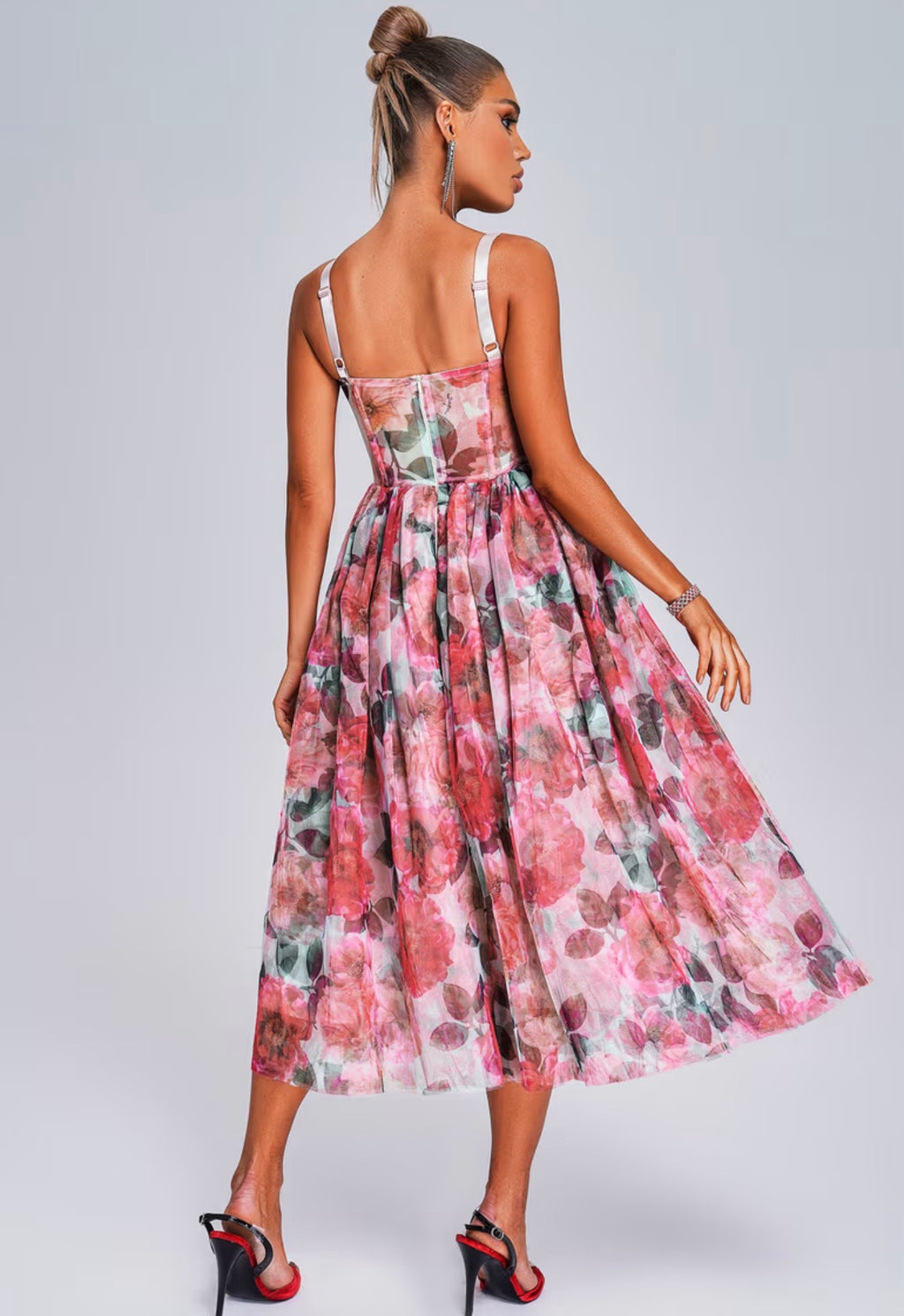Floral pink Corset Dress