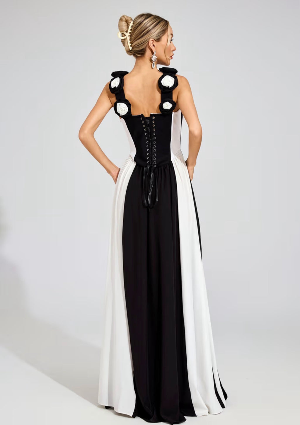 Black & White Bandage Maxi Dress