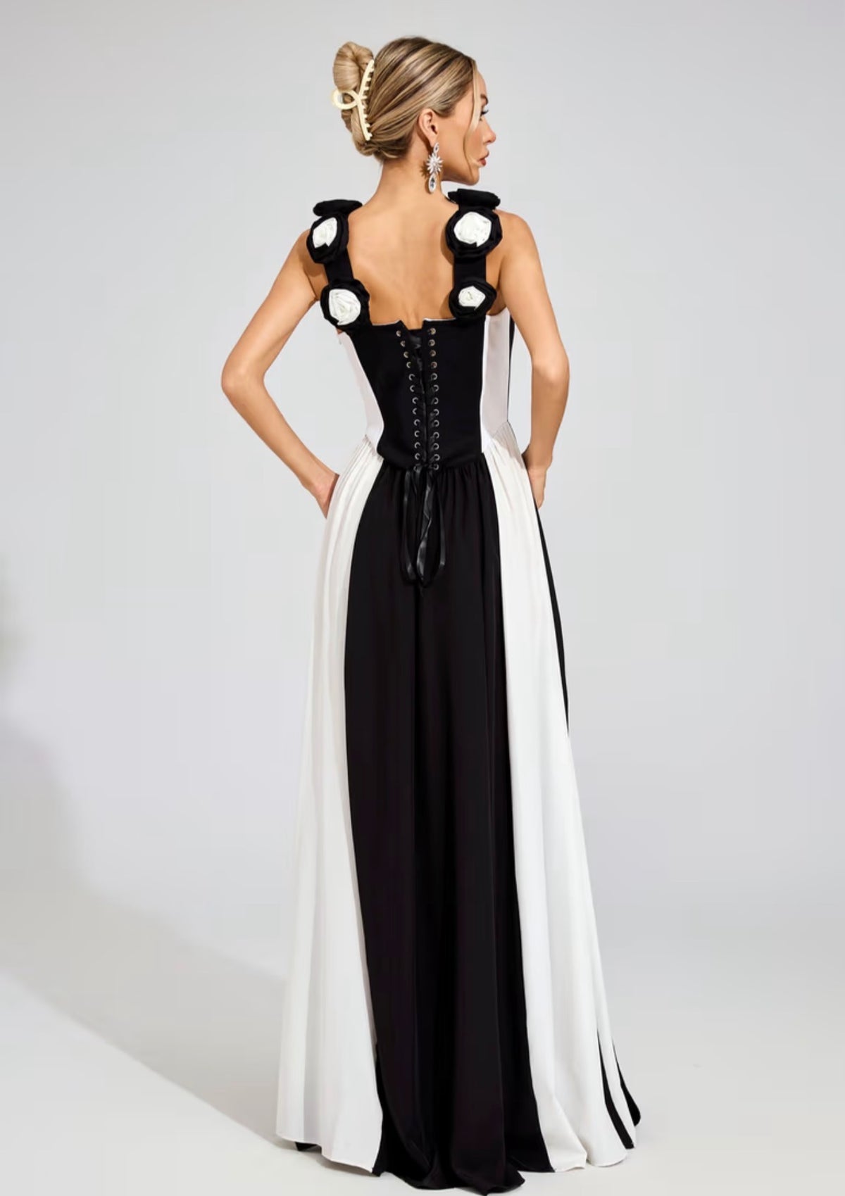 Black & White Bandage Maxi Dress