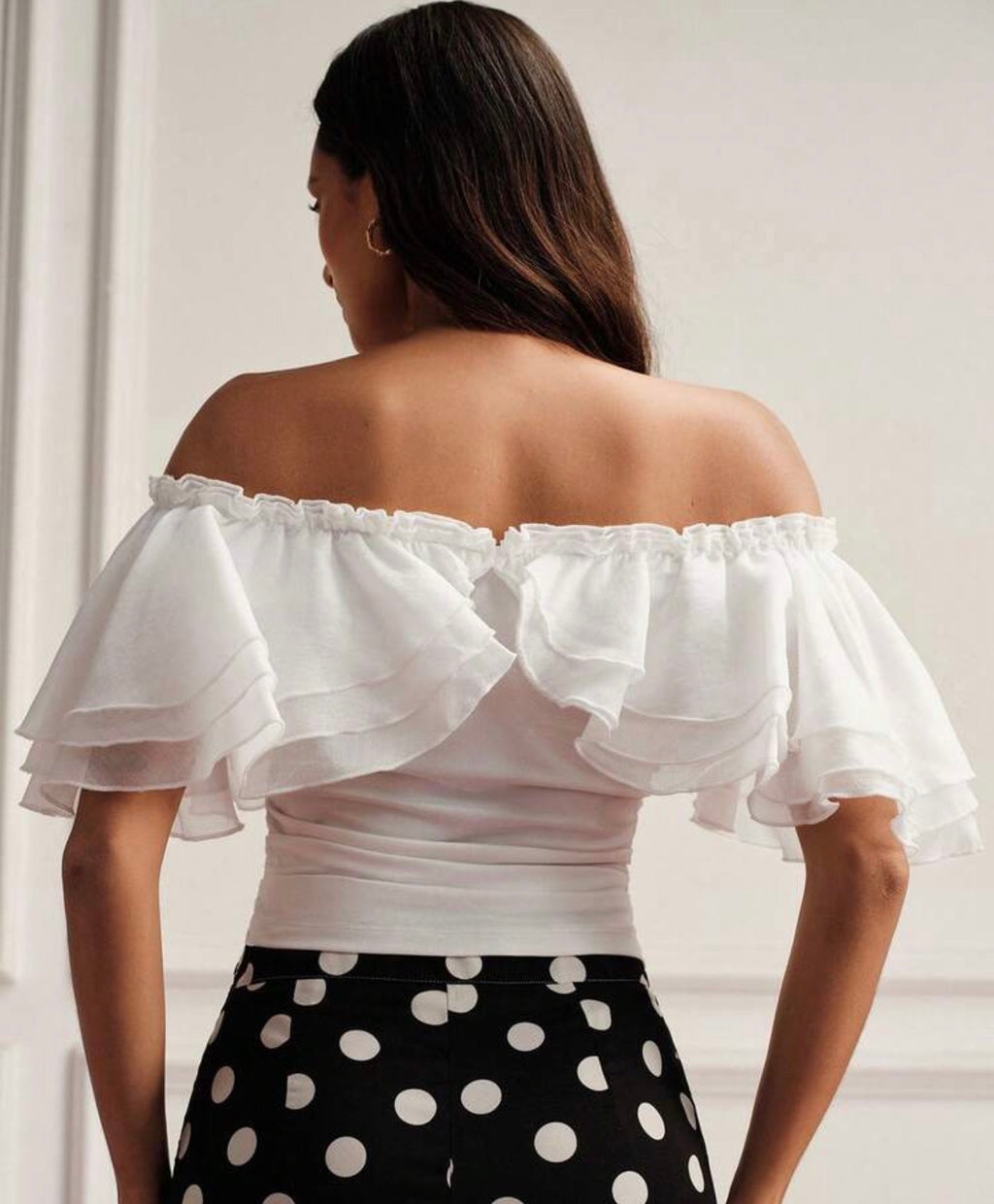 Milk Ruffle Top