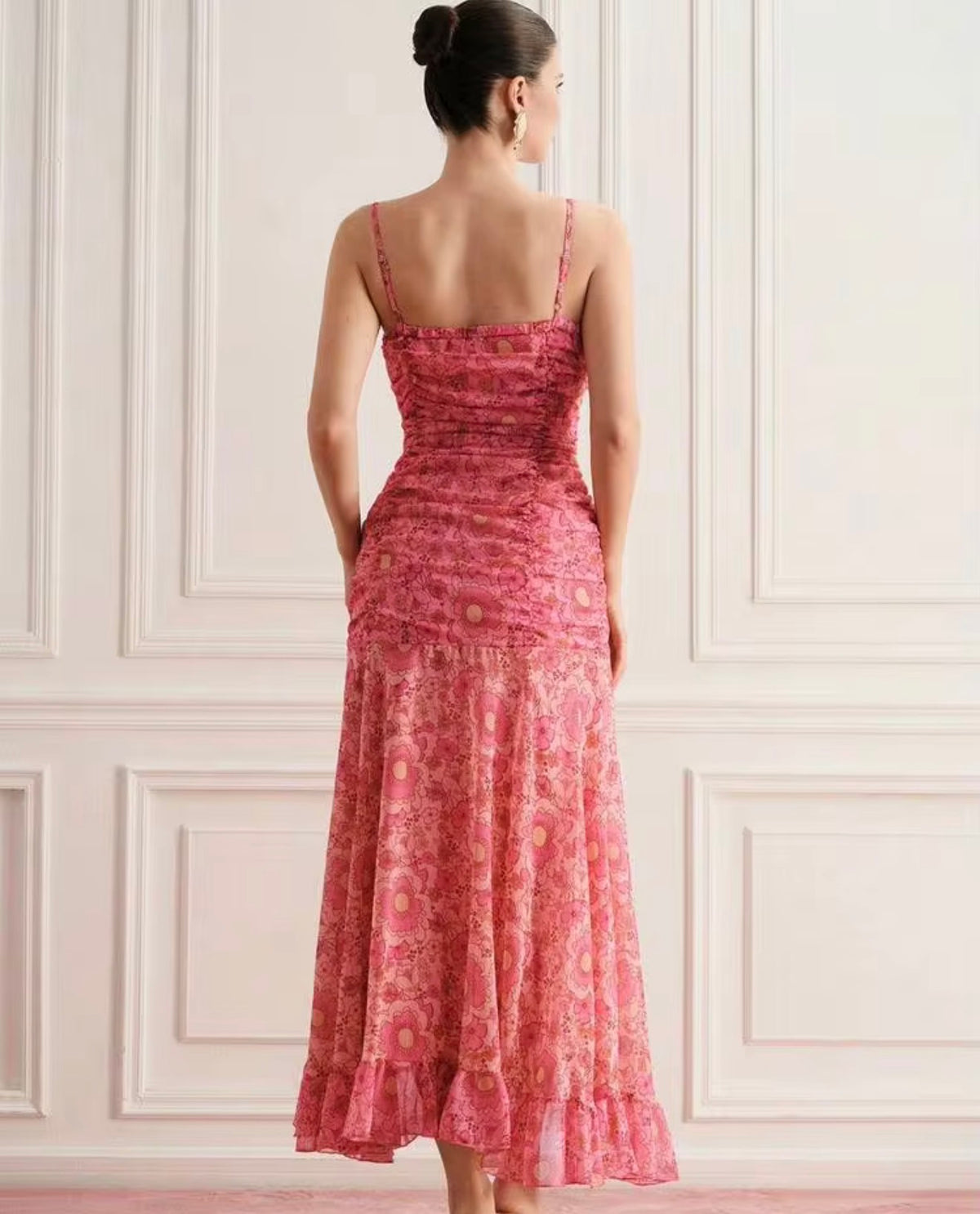 Pink & Orange Floral Dress