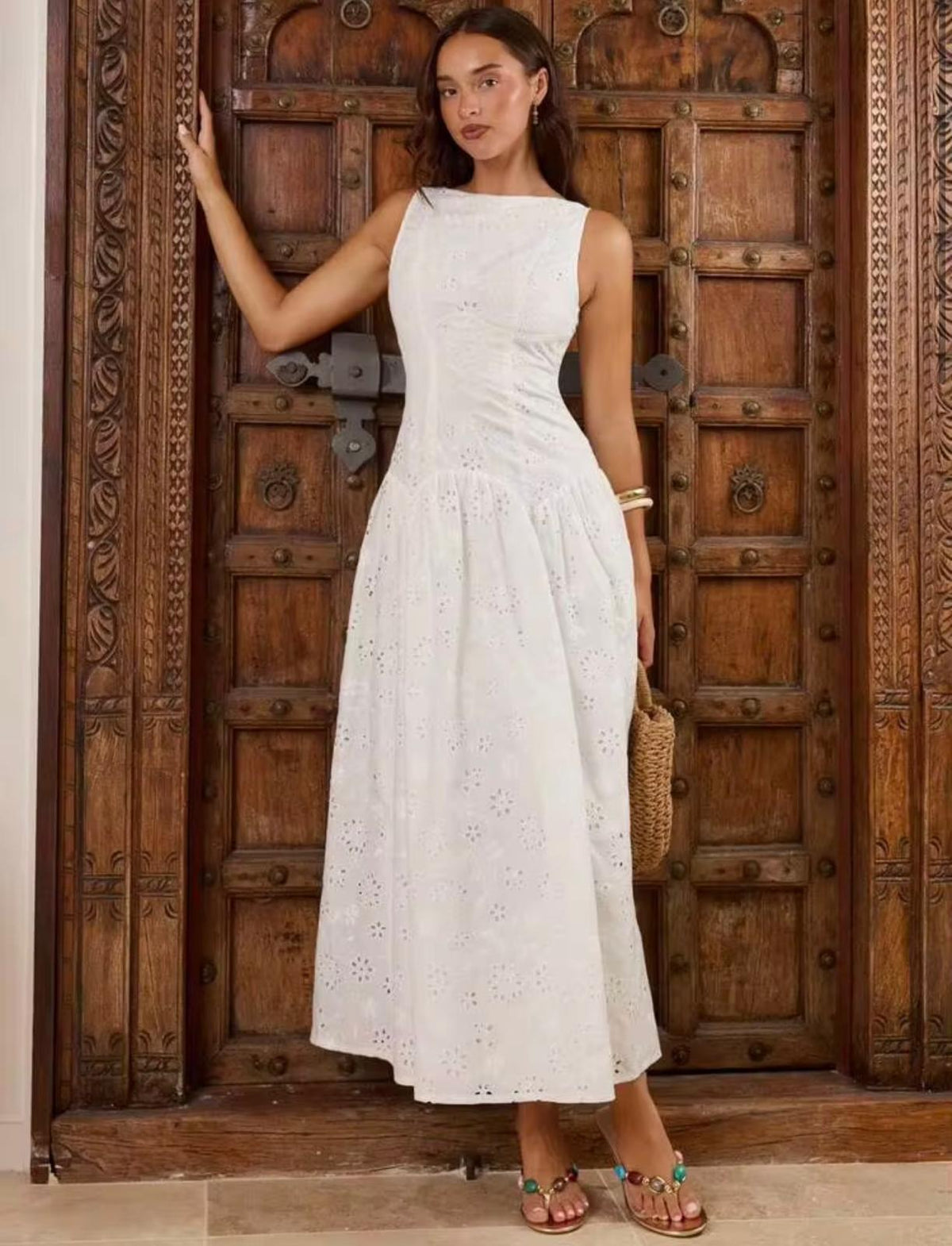 White Floral Dress