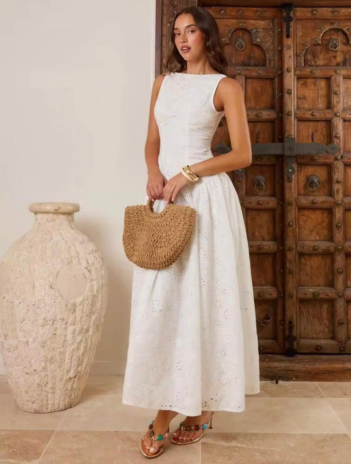 White Floral Dress